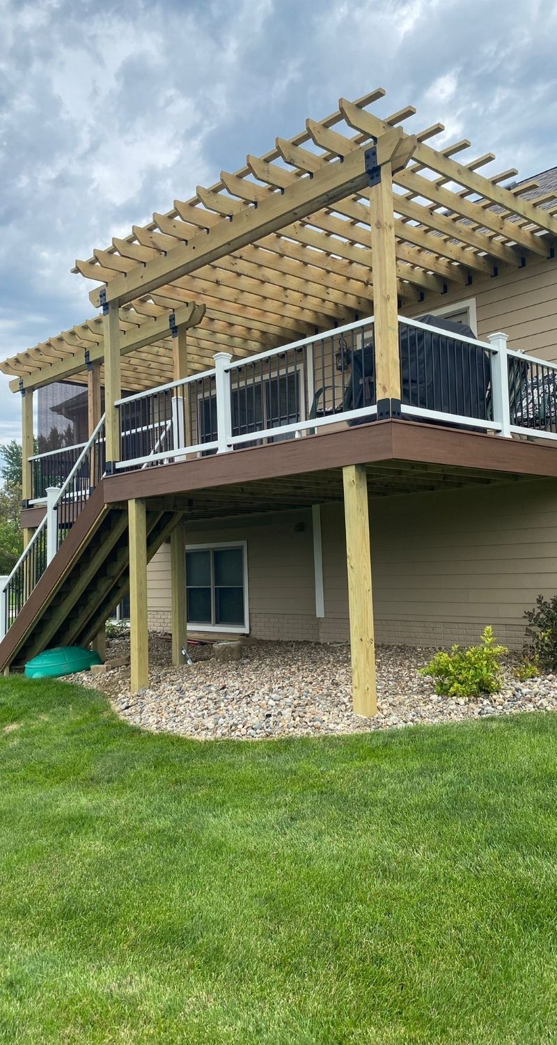 Backyard upgrade with new deck installation